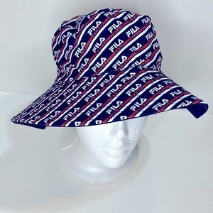 Navy Blue Unisex Reversible FILA Sport Bucket Hat